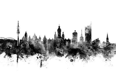 Leipzig, Germany In Black & White by Michael Tompsett multi panel art