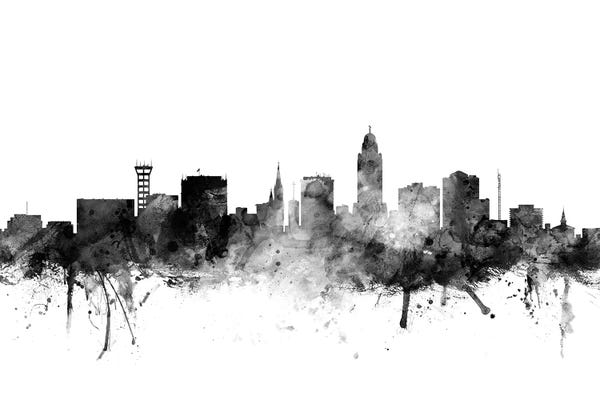 Lincoln: Lincoln, Nebraska In Black & White by Michael Tompsett