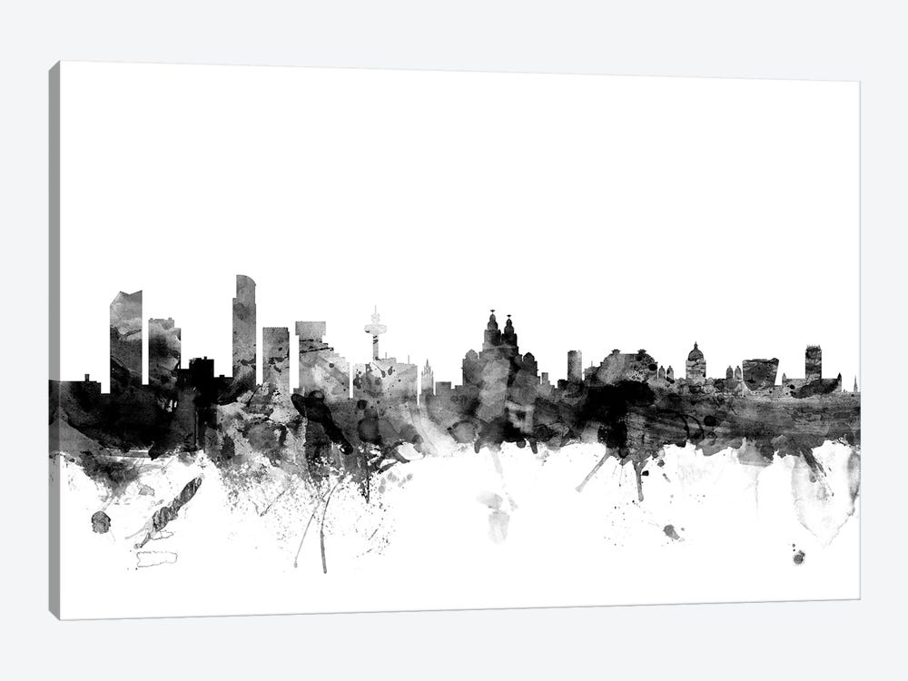 Liverpool, England In Black & White by Michael Tompsett 1-piece Canvas Art