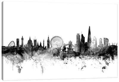 London, England In Black & White II Canvas Art Print - London Art