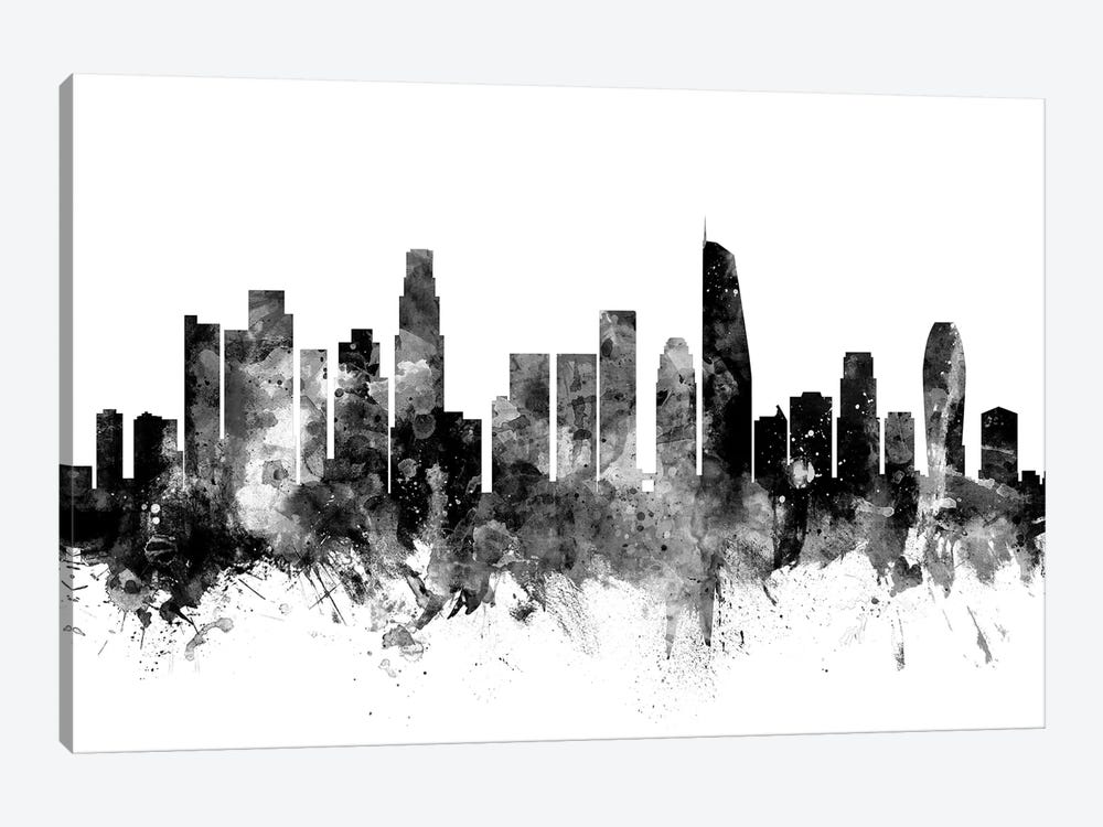 Los Angeles, California In Black & White II by Michael Tompsett 1-piece Canvas Wall Art