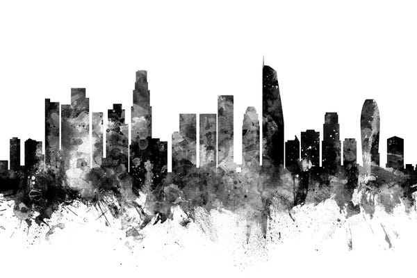 Los Angeles: Los Angeles, California In Black & White II by Michael Tompsett
