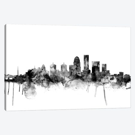 Louisville, Kentucky In Black & White Canvas Print #MTO845} by Michael Tompsett Canvas Art