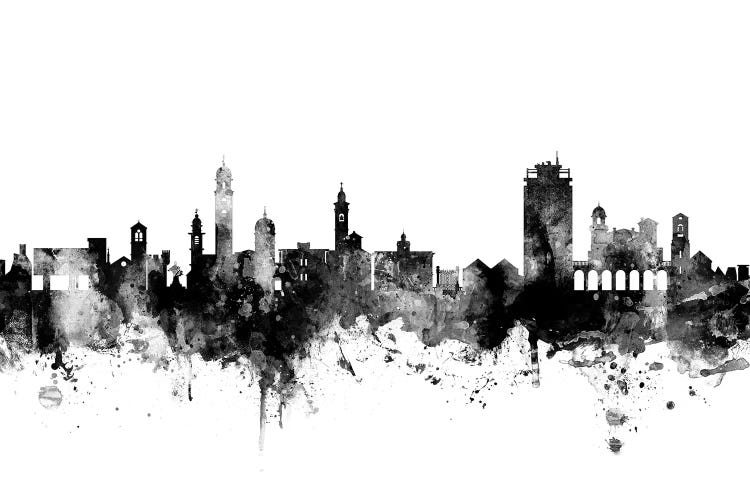 Lugano, Switzerland In Black & White by Michael Tompsett wall art