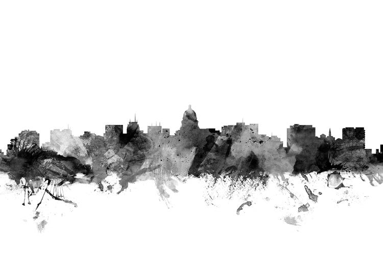 Madison, Wisconsin In Black & White by Michael Tompsett wall art