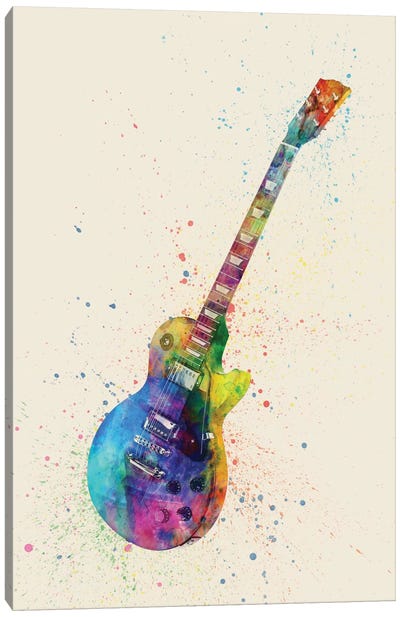 Electric Guitar II Canvas Art Print - Heavy Metal Art