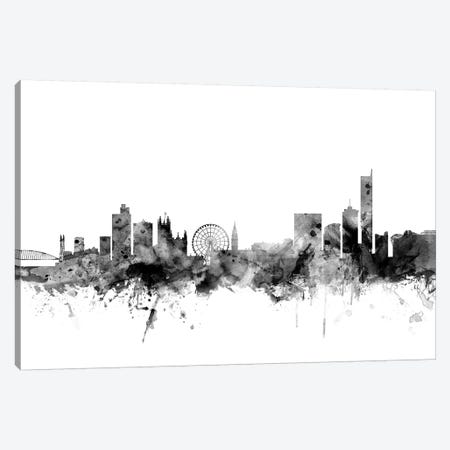 Manchester, England In Black & White Canvas Print #MTO852} by Michael Tompsett Canvas Art