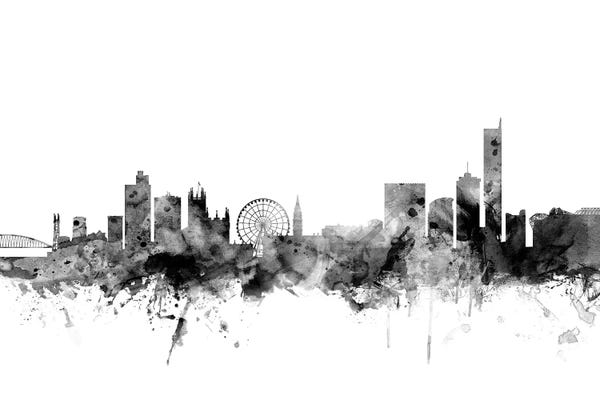 Manchester: Manchester, England In Black & White by Michael Tompsett