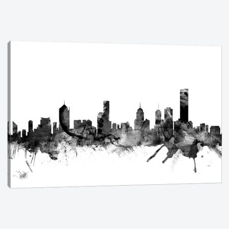 Melbourne, Australia In Black & White Canvas Print #MTO853} by Michael Tompsett Canvas Artwork