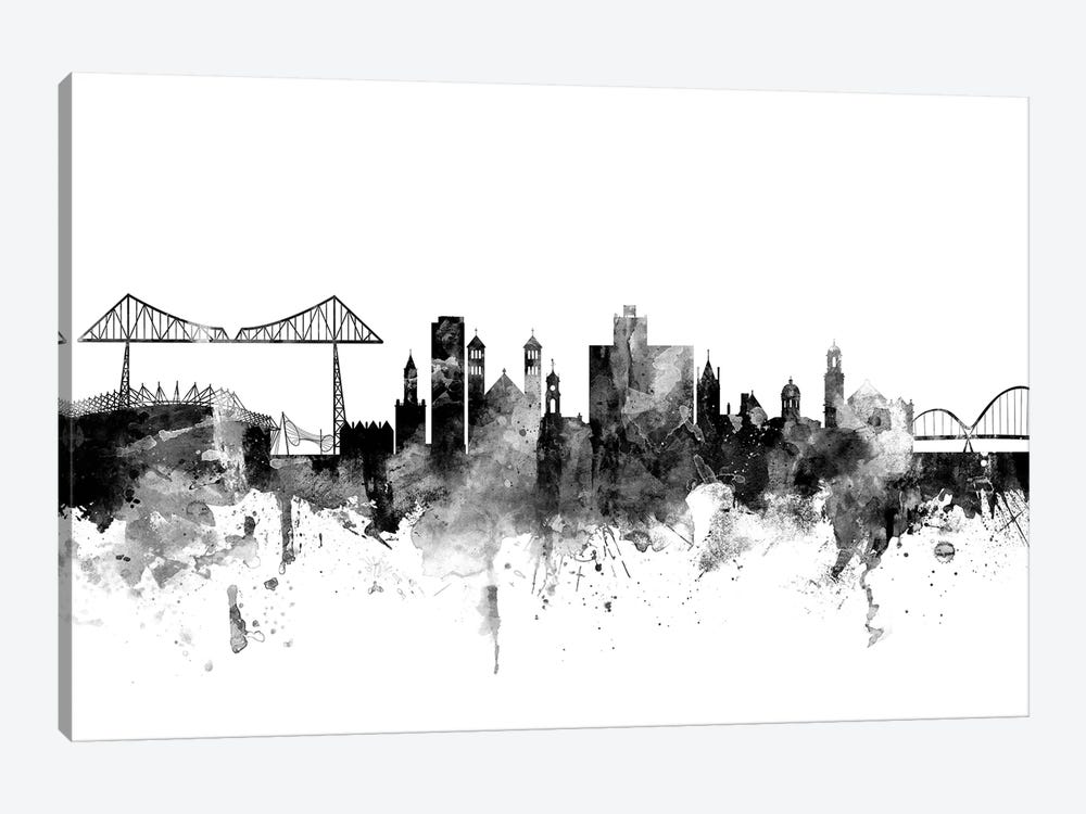 Middlesbrough, England In Black & White by Michael Tompsett 1-piece Art Print