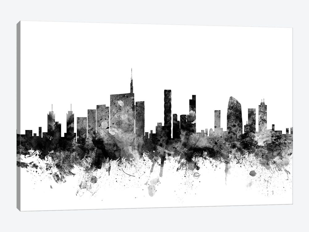 Milan, Italy In Black & White by Michael Tompsett 1-piece Canvas Artwork