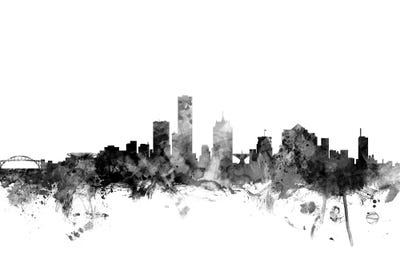 Milwaukee, Wisconsin In Black & White by Michael Tompsett metal wall art