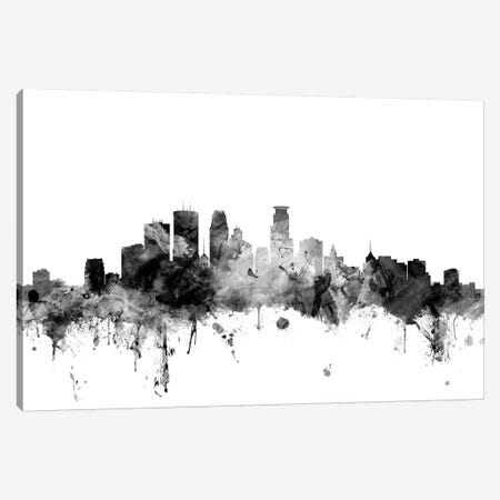 Minneapolis, Minnesota In Black & White Canvas Print #MTO859} by Michael Tompsett Canvas Art