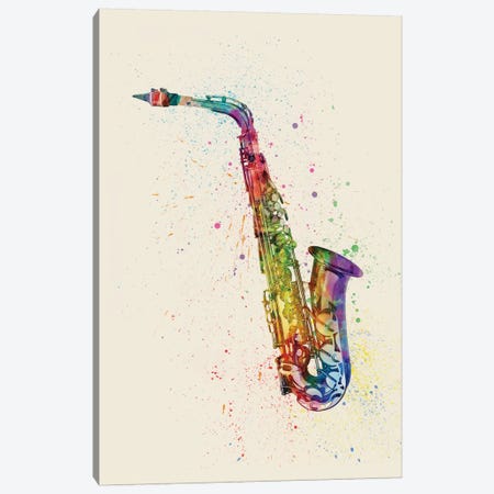 Saxophone Canvas Print #MTO85} by Michael Tompsett Canvas Art