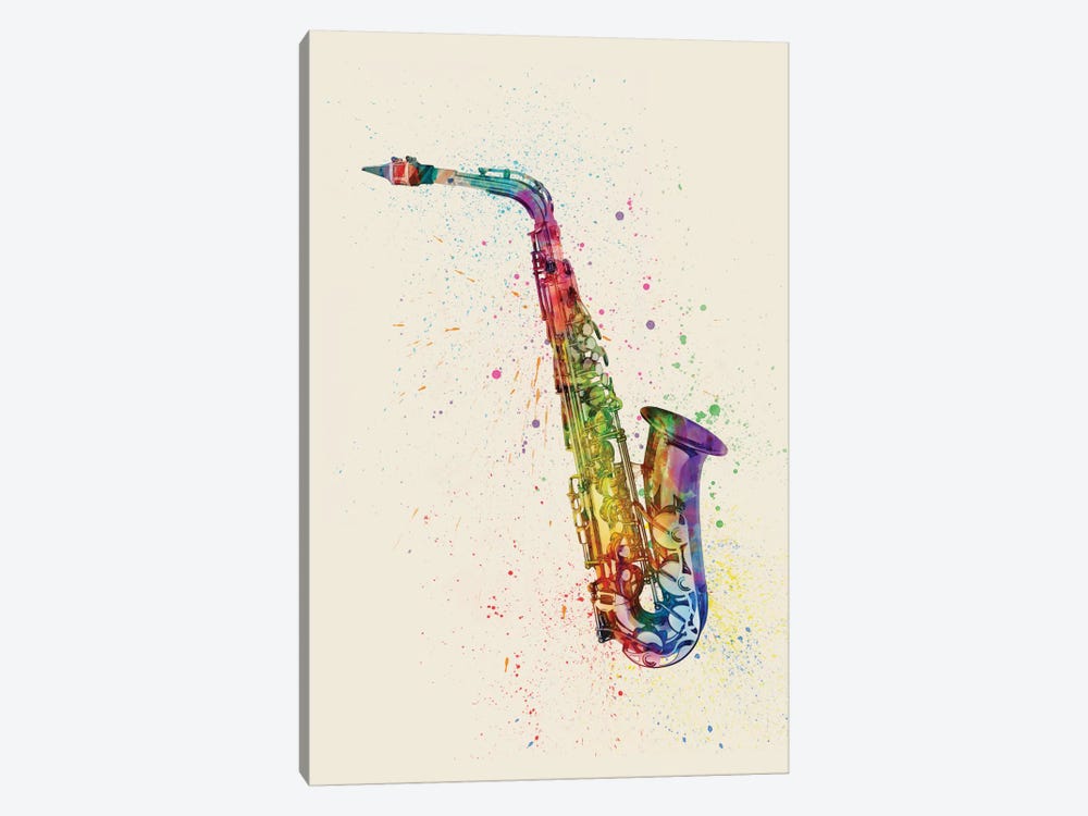 Saxophone by Michael Tompsett 1-piece Canvas Artwork