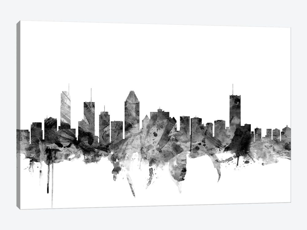 Montreal, Canada In Black & White by Michael Tompsett 1-piece Canvas Wall Art