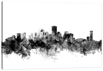 New Orleans, Louisiana In Black & White Canvas Art Print - New Orleans Skylines