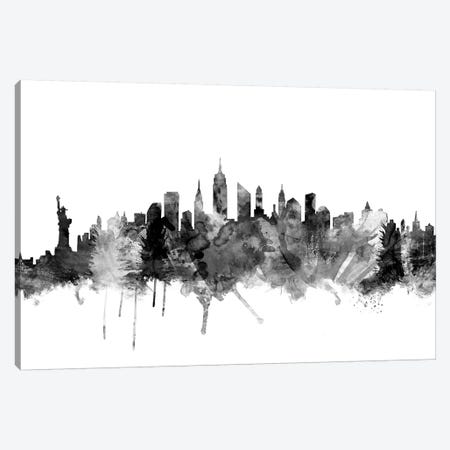New York City In Black & White I Canvas Print #MTO867} by Michael Tompsett Canvas Art