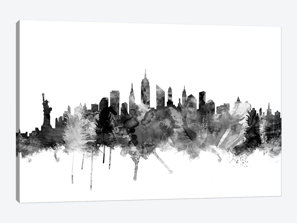 New York City In Black & White I by Michael Tompsett 1-piece Art Print