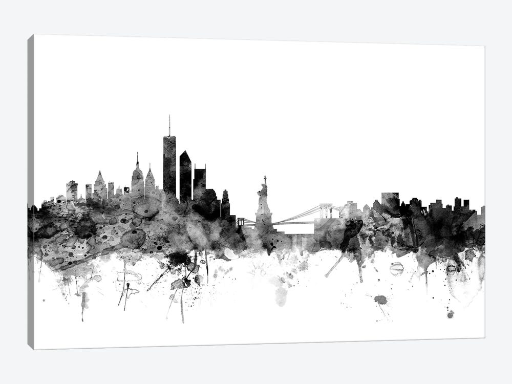 New York City In Black & White II by Michael Tompsett 1-piece Canvas Artwork