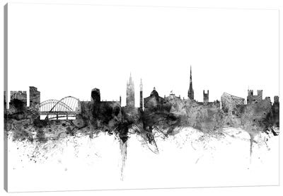 Newcastle, England In Black & White Canvas Art Print