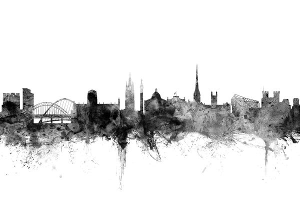 Newcastle: Newcastle, England In Black & White by Michael Tompsett