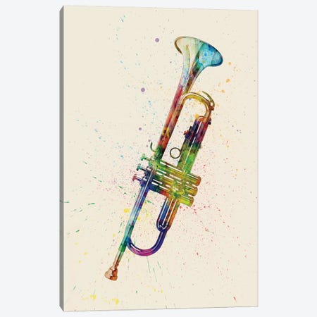 Trumpet Canvas Print #MTO86} by Michael Tompsett Canvas Artwork