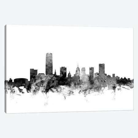 Oklahoma City In Black & White Canvas Print #MTO872} by Michael Tompsett Canvas Artwork