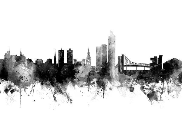 Black & White Scenic Art: Oslo, Norway In Black & White by Michael Tompsett