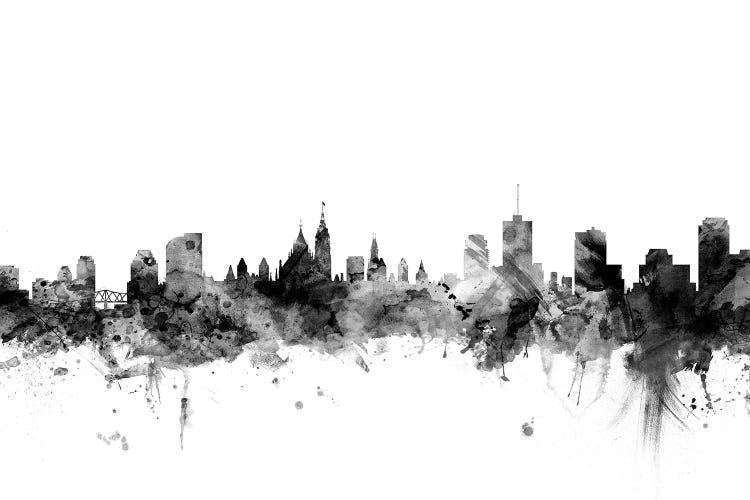 Ottawa, Canada In Black & White by Michael Tompsett wall art