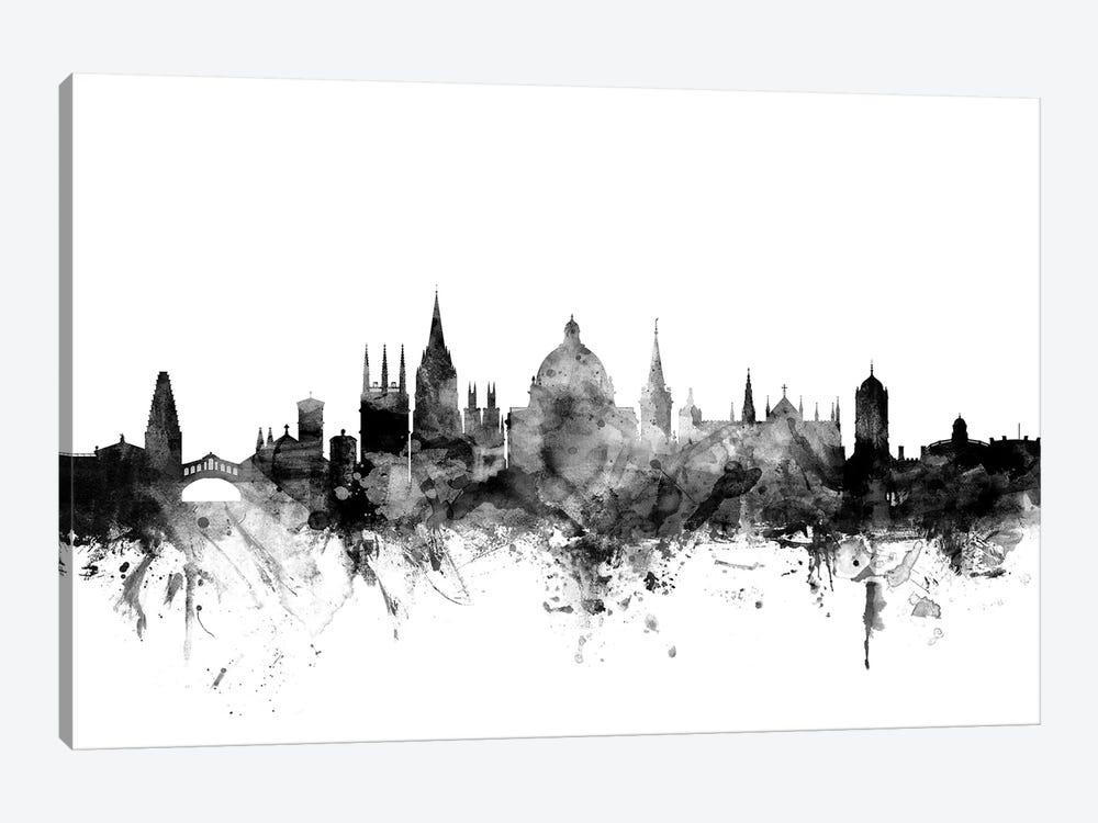 Oxford, England In Black & White by Michael Tompsett 1-piece Canvas Art Print