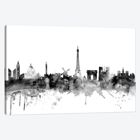 Paris, France In Black & White Canvas Print #MTO877} by Michael Tompsett Canvas Print
