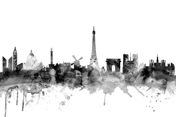 Île-de-France: Paris, France In Black & White by Michael Tompsett
