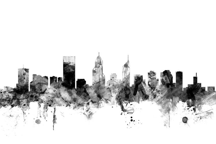 Perth, Australia In Black & White by Michael Tompsett wall art