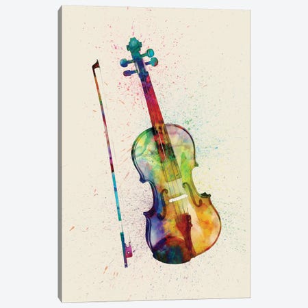 Violin Canvas Print #MTO87} by Michael Tompsett Canvas Artwork
