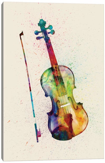 Violin Canvas Art Print - Musical Instrument Art