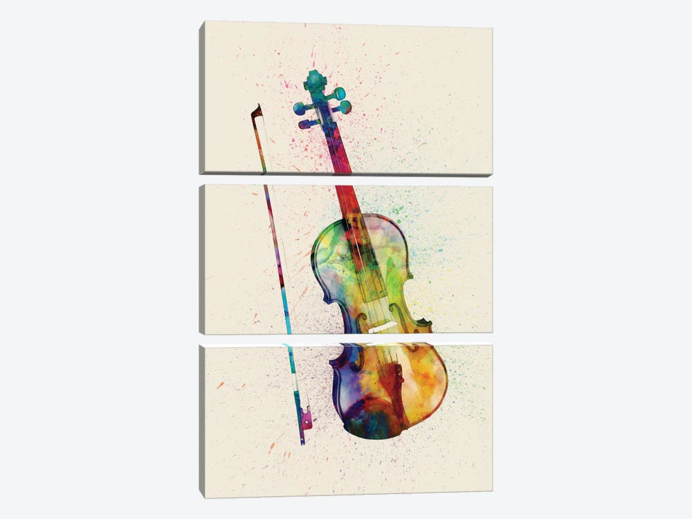 Violin by Michael Tompsett 3-piece Canvas Wall Art