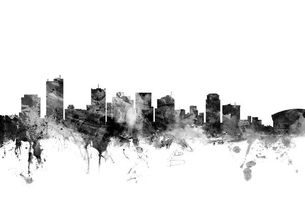 Arizona: Phoenix, Arizona In Black & White by Michael Tompsett