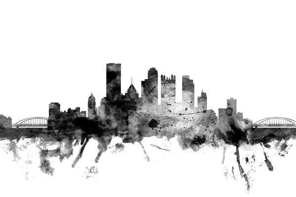 Pittsburgh: Pittsburgh, Pennsylvania In Black & White by Michael Tompsett