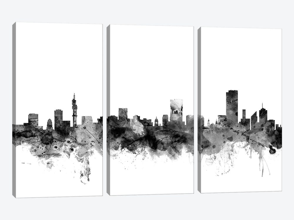 Pretoria, South Africa In Black & White by Michael Tompsett 3-piece Art Print