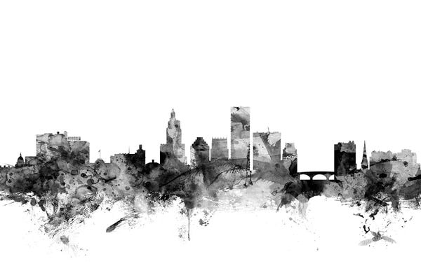 Michael Tompsett: Providence, Rhode Island In Black & White by Michael Tompsett
