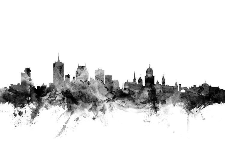 Quebec, Canada In Black & White by Michael Tompsett wall art