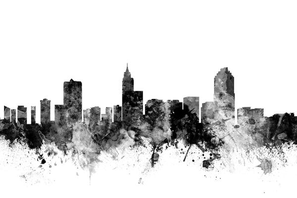Raleigh: Raleigh, North Carolina In Black & White by Michael Tompsett