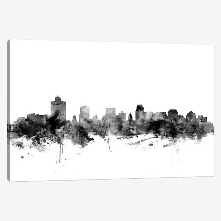Salt Lake City, Utah In Black & White Canvas Print #MTO895} by Michael Tompsett Canvas Art Print