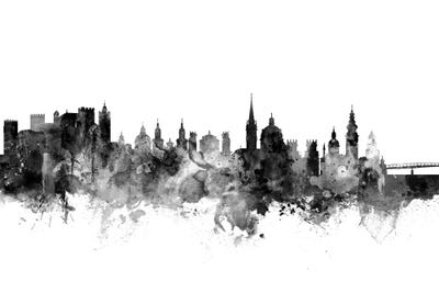 Salzburg, Austria In Black & White by Michael Tompsett framed canvas print