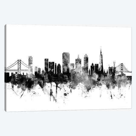 San Francisco, California In Black & White Canvas Print #MTO900} by Michael Tompsett Canvas Art