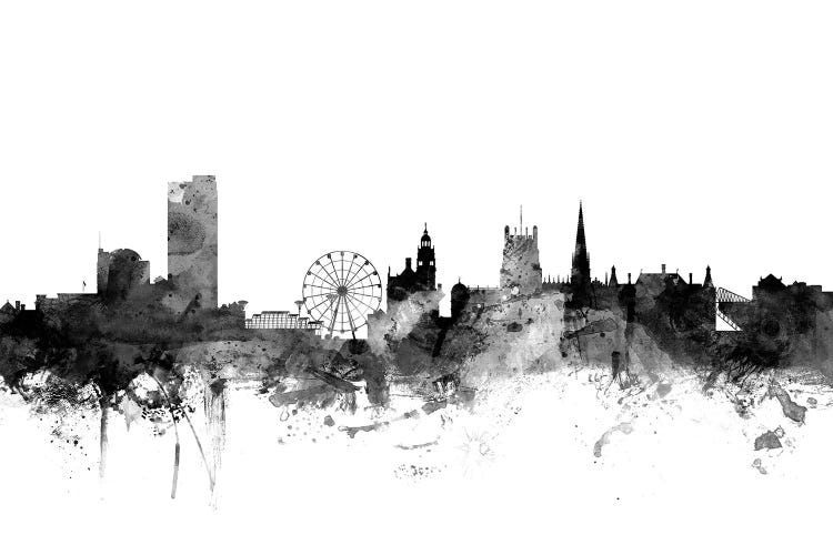 Sheffield, England In Black & White by Michael Tompsett wall art
