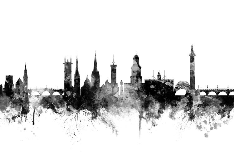 Shrewsbury, England In Black & White by Michael Tompsett wall art