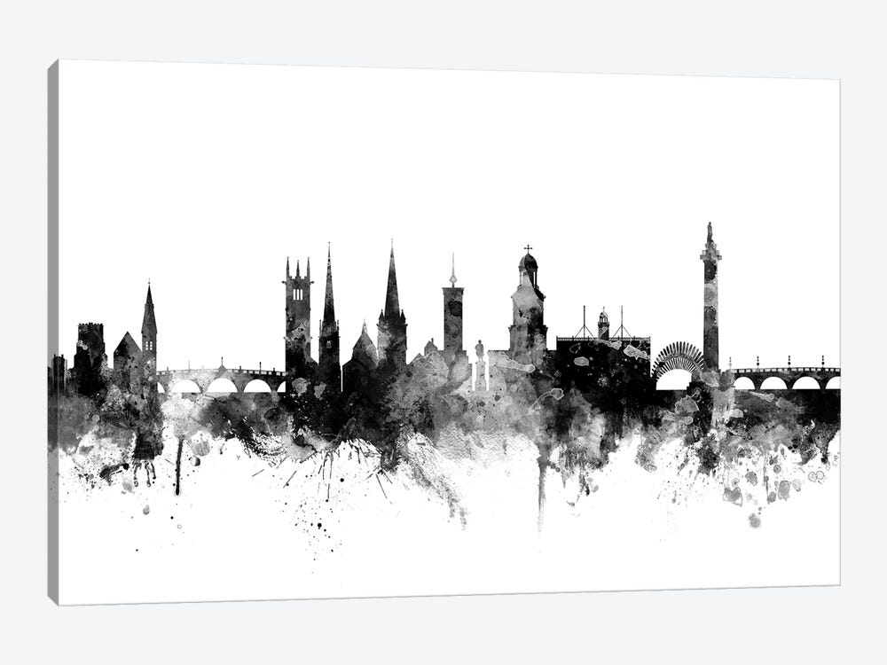 Shrewsbury, England In Black & White by Michael Tompsett 1-piece Canvas Wall Art