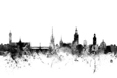 Stockholm, Sweden In Black & White by Michael Tompsett multi panel art